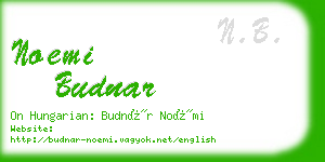 noemi budnar business card